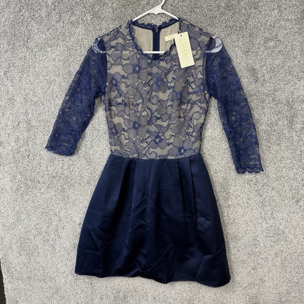 Erin Fetherston Dress 2 Fit & Flare Floral Lace Party Cocktail Wedding Guest